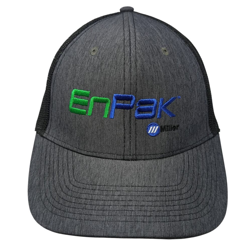EnPak Miller Snapback Trucker Hat Gray One Size Adjustable Ivory Headwear